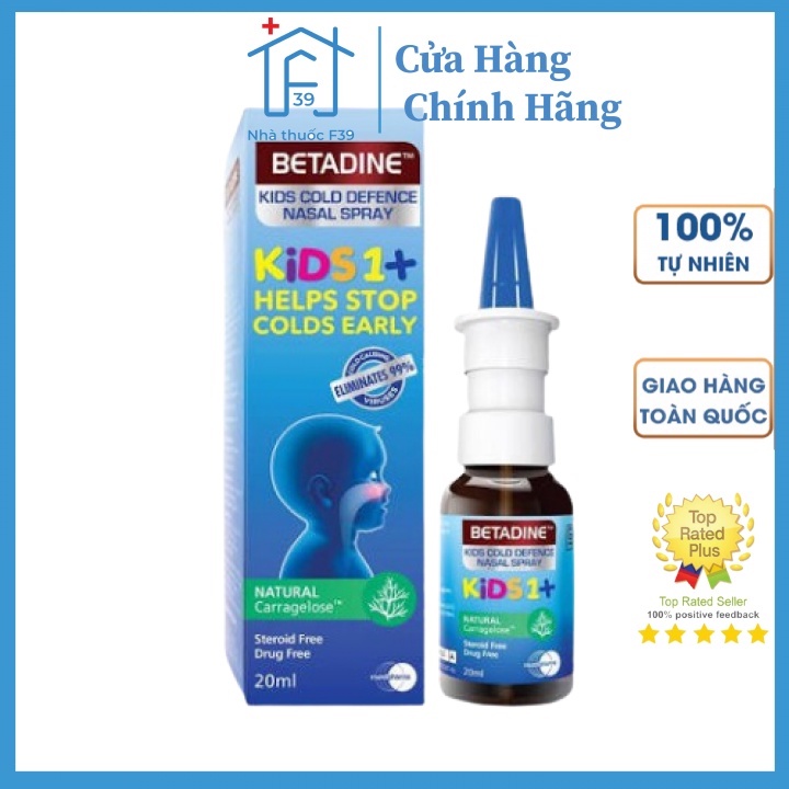 Betadine Cold Defence Nasal Spray 20ml - Dung Dịch Xịt Mũi Ngừa Cảm Cúm !