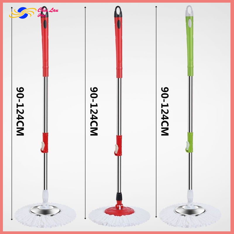 Cây Lau Nhà Chính Hãng Cán Inox Mâm Nhựa Xoay 360 Độ Đánh Bay Mọi Vết Bẩn