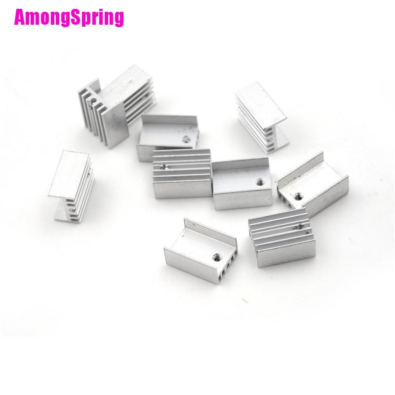 Set 10 Miếng Tản Nhiệt Bằng Nhôm Cho Bán Dẫn To-220 Transistor 20x15 X 10mm 0 0 0 0 0 0 0 0