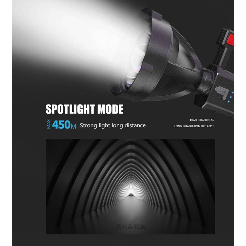 Đèn Pin LED Cầm Tay Siêu Sáng Chống Thấm Nước Có Thể Sạc Lại Bằng Cổng USB