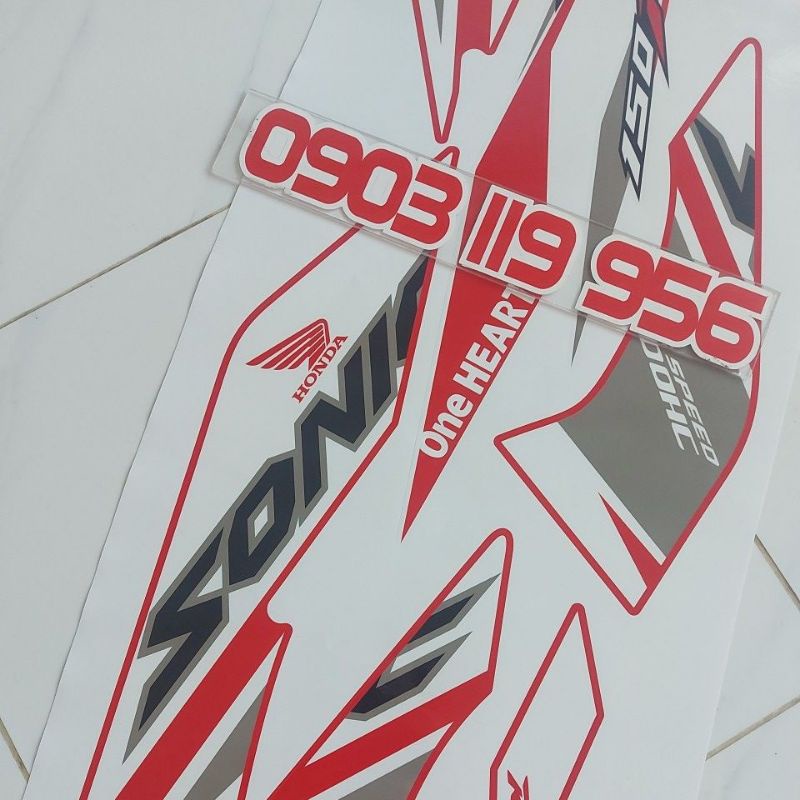 Tem rời sonic 150 đỏ trắng tem zin