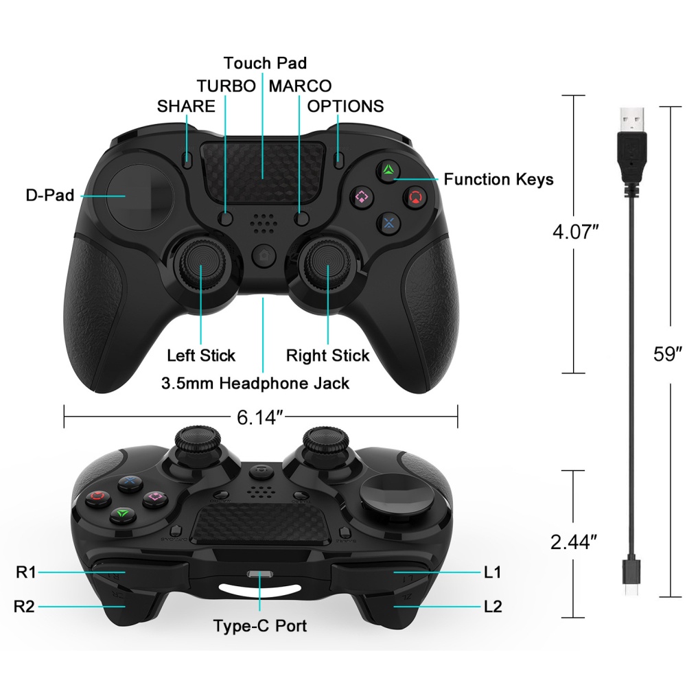 Tay Cầm Chơi Game Tương Thích Bluetooth Tay Cầm Chơi Game Không Dây Áp Dụng Cho Ps4 Tay Cầm Chơi Game Apple Arcade Và Mfi Games Okase