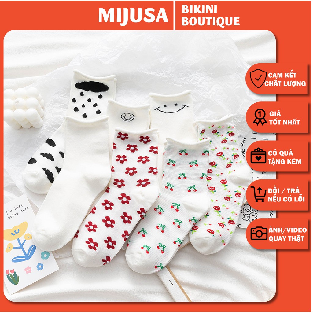 Tất nữ ống nhún style Hàn Quốc dáng đường phố năng động trẻ trung siêu đẹp TC23 - Mijusa