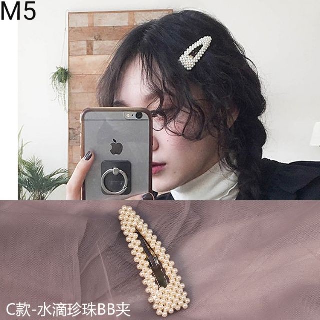 Kẹp tóc mái đính hạt hot trend - hàng đẹp