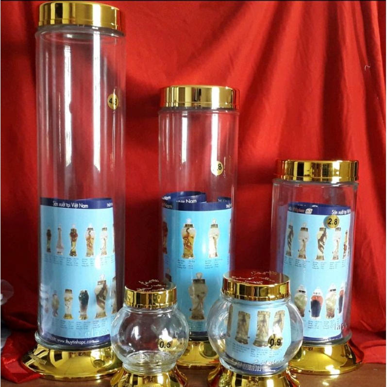 Bình Ngâm Rượu Sâm Thủy Tinh CAO CẤP PHÚ HÒA 4,8 lít