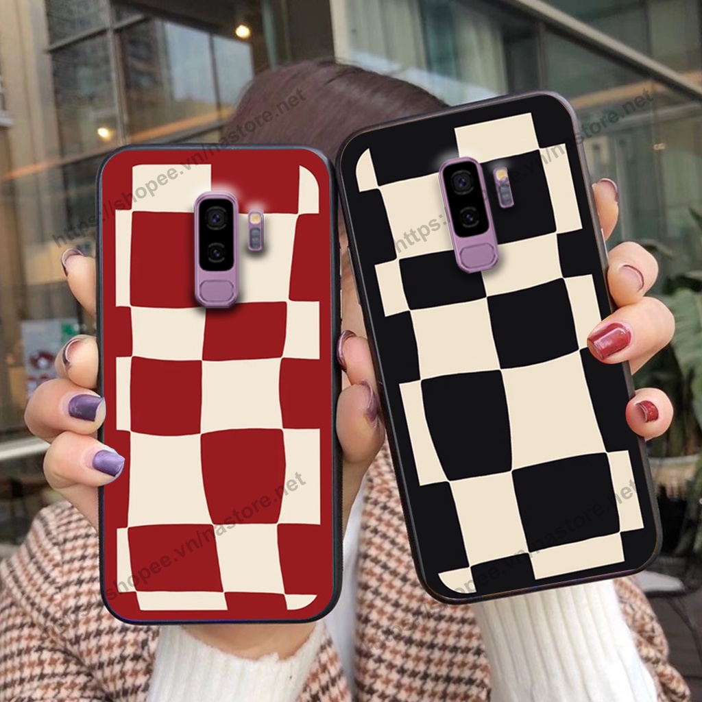Ốp lưng Samsung S9 / S9 Plus / S9+ mặt cười, họa tiết caro đơn giản đẹp cute