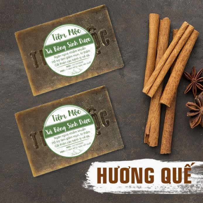 Xà phòng làm sạch mụn lưng Tiệm Mộc 130gr dạng bánh hương thơm hoa trái | BigBuy360 - bigbuy360.vn