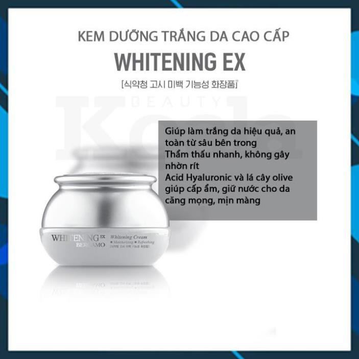 FREESHIP- Kem dưỡng trắng da Bergamo Whitening EX Cream