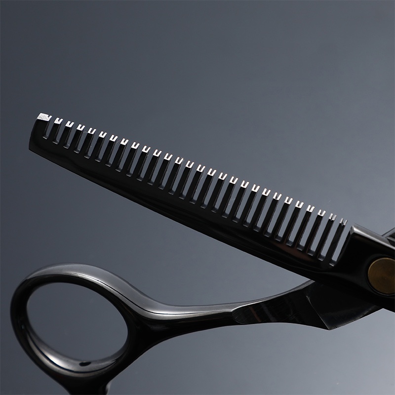 Bộ kéo cắt tỉa tóc sơn đen,kéo cắt và kéo tỉa tóc cao cấp, chuyên nghiệp, chất liệu bằng thép không gỉ,TẶNG kèm phụ kiện