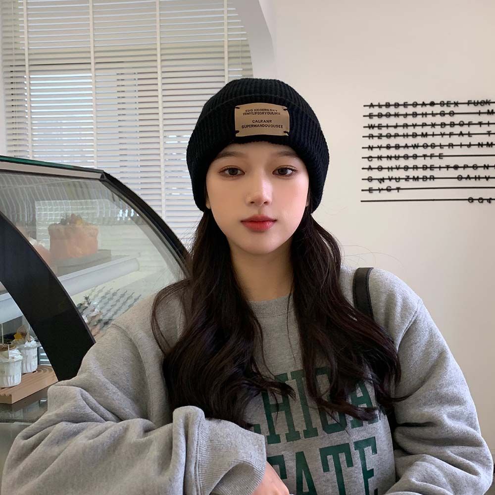 Mũ len beanie họa tiết kẻ sọc phong cách hip hop Hàn Quốc dễ thương cho nam