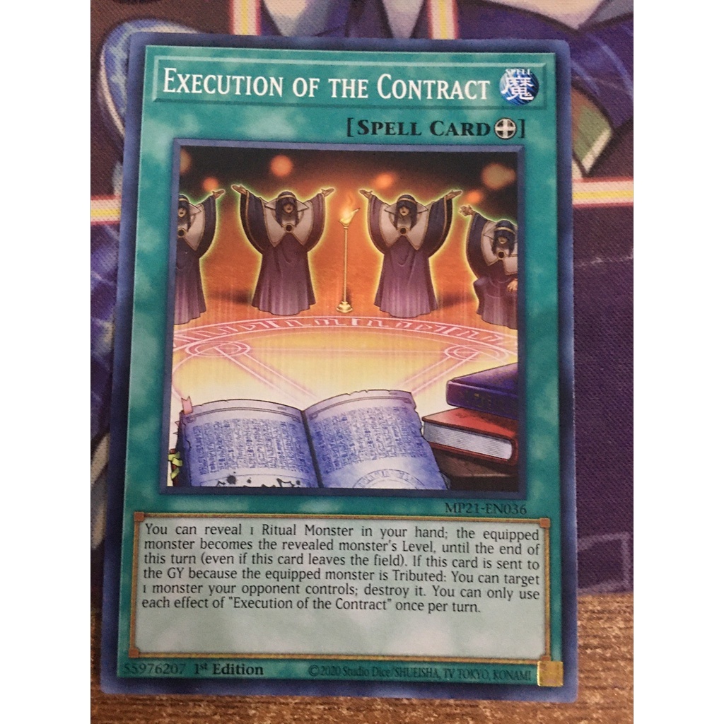 Thẻ bài Execution of the Contract  Xuất xứ Mỹ
