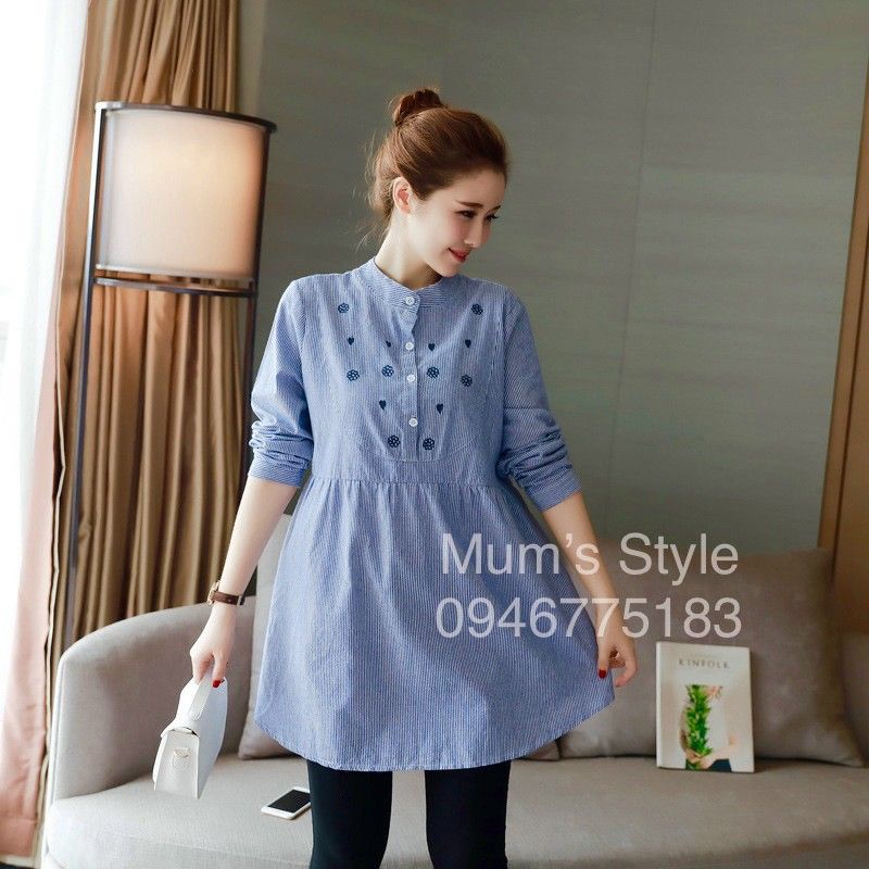 Áo bầu công sở dài tay HA tkutrang