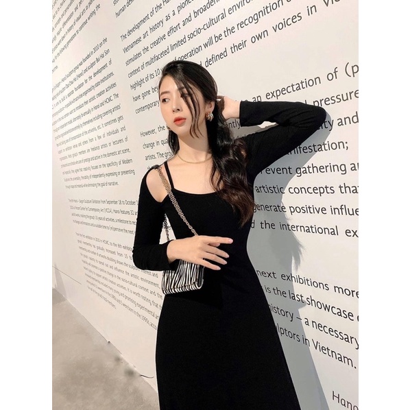 THUYBIESHOP | váy xoè vintage khoét vai kiểu