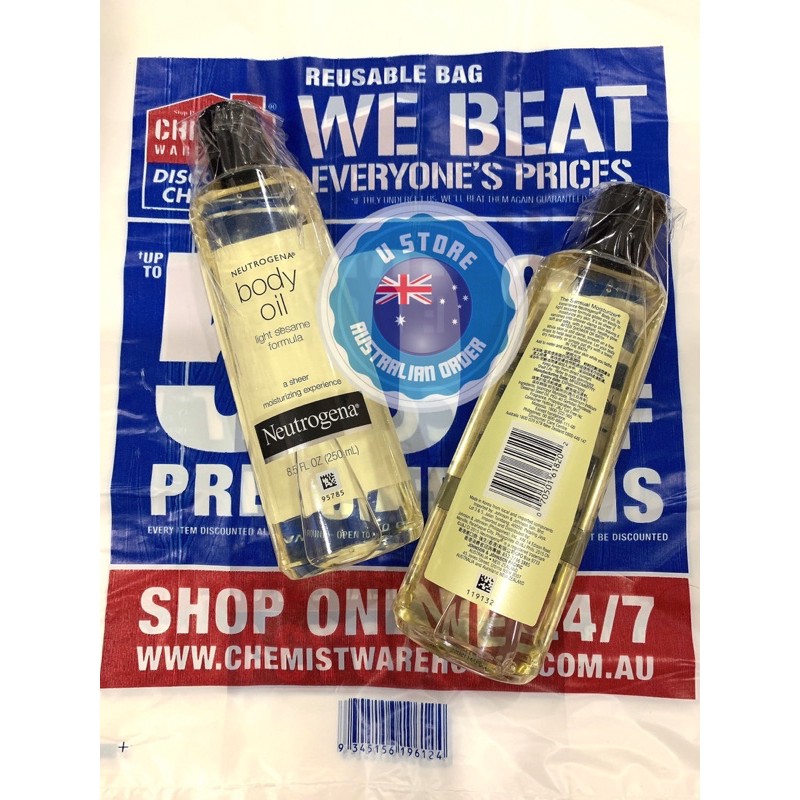 Dầu dưỡng thể Neutrogena Body Oil Light Sesame Formula 250ml