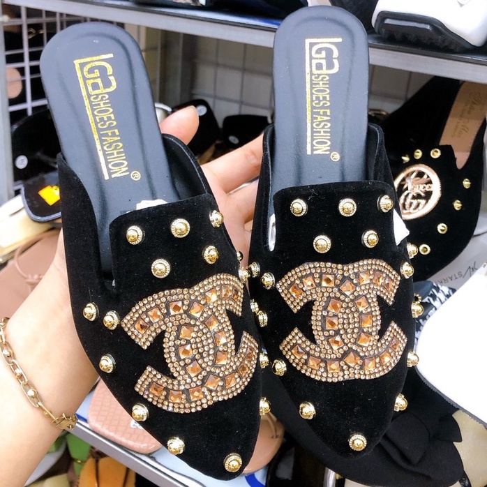 DÉP SỤC NỮ ĐÍNH ĐÁ NHIỀU HÌNH SANG CHẢNH