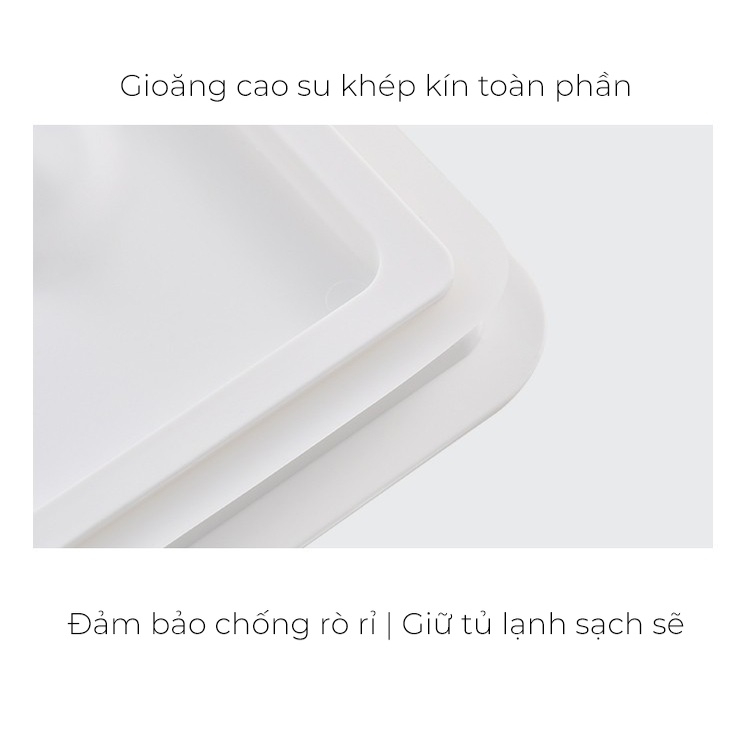 Hộp Nhựa Đựng Thực Phẩm Tủ Lạnh Hút Chân Không , Hộp Đựng Thực Phẩm Có Khay Ráo Nước Chất Liệu Nhựa ABS Cao Cấp