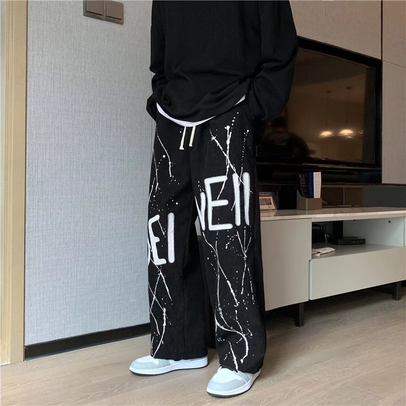 Quần ống suông Nam Kẻ Sọc Thời Trang Hàn Quốc quần jogger thể thao nam