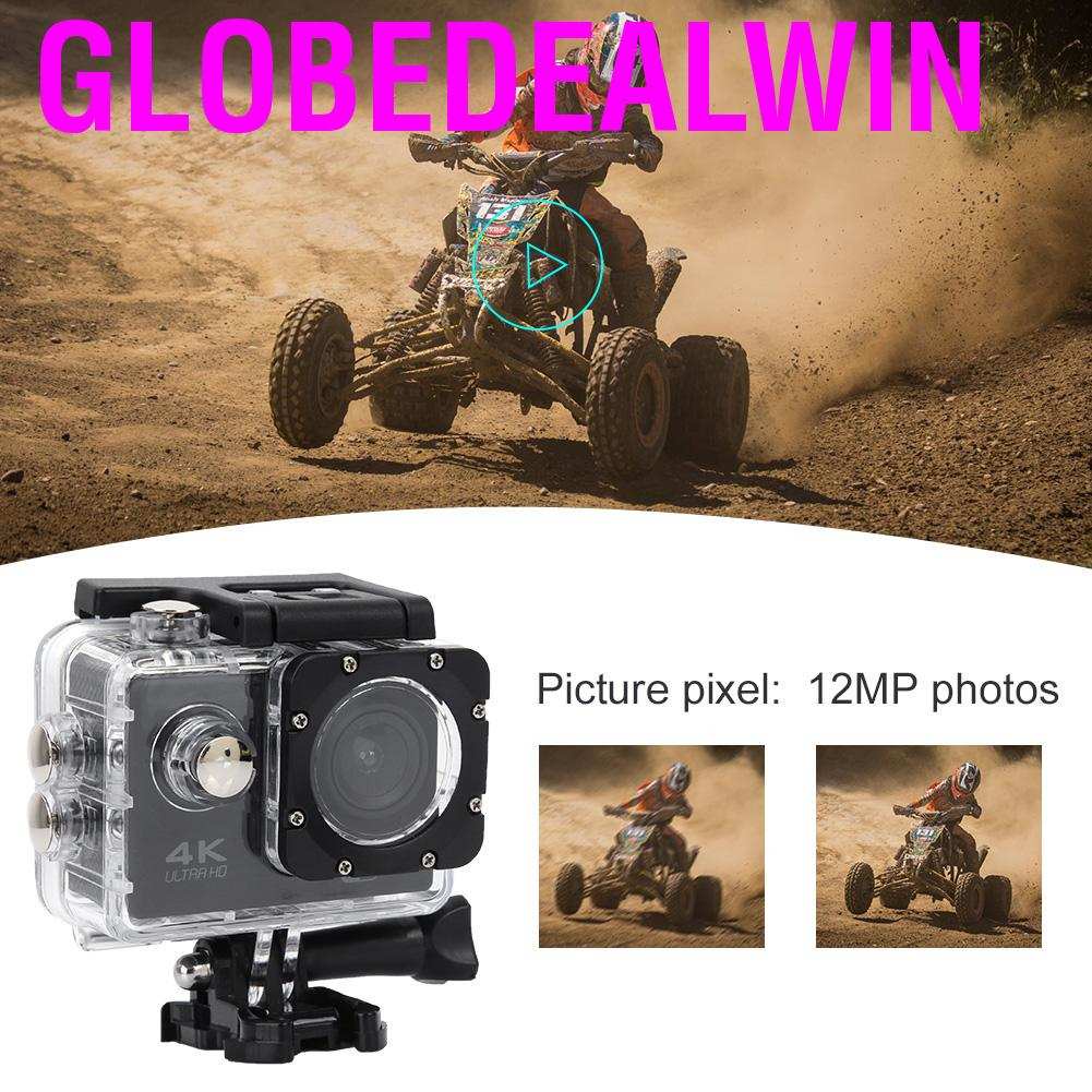 Camera hành trình Globedealwin F60 2 Inch màn hình góc rộng 140 HD 4K 30FPS Wifi chống thấm nước
