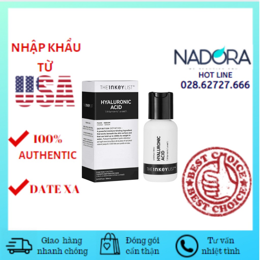 Tinh Chất Cấp Nước - The Inkey List Hyaluronic Acid Serum (30ml)