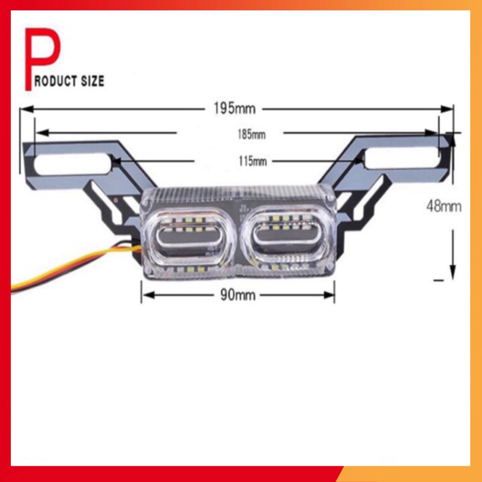 ĐÈN LED POLICE -GẮN ĐUÔI BIỂN SỐ XE