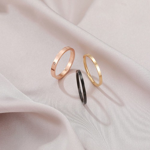 Bộ 3 Chiếc Nhẫn 3 Màu Titan Ko Đen TT 3337