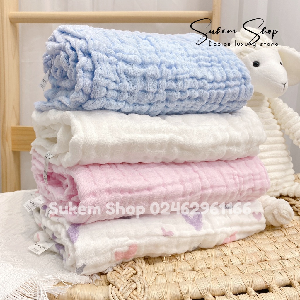Khăn Tắm Muslin 6 Lớp Nous Mềm Mại Thấm Hút Tốt Cho Bé
