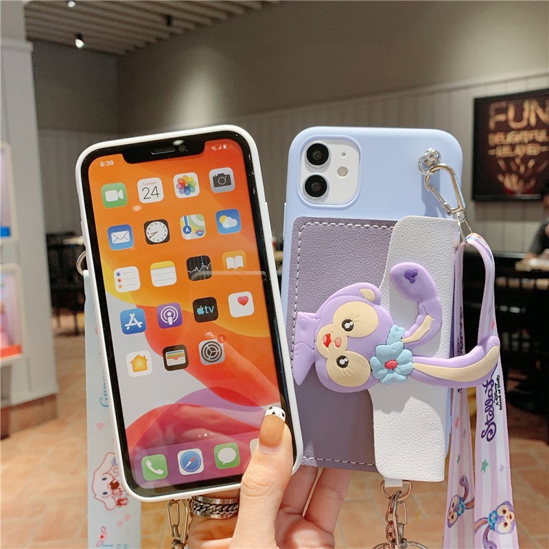 Ốp điện thoại mềm kiểu ví dây đeo cho Samsung Galaxy A32 A51 A71 A20 A50 S Note 10 Plus A52 A13 A23 A12 A20S A30S