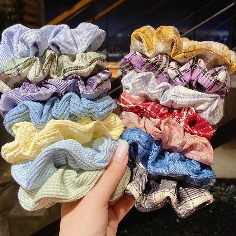 Set Scrunchies / Dây Buộc Tóc Nhiều Màu Sắc Phong Cách Hàn Quốc Thời Trang Cho Phái Nữ Dễ Thương