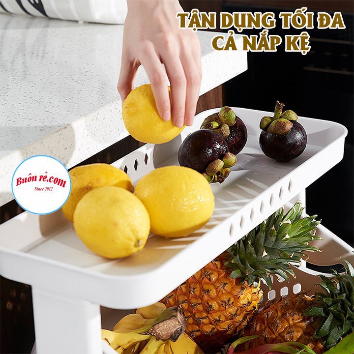 Kệ nhựa plastic 4 tầng Việt Nhật (3 giỏ + 1 nắp) - Kệ đựng đồ dùng cho bé, quần áo, khăn, tã, sữa có bánh xe - br 01233