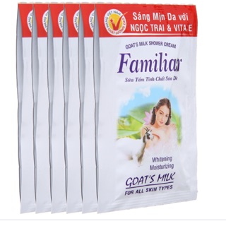 Combo 8  dây sữa tắm Familiar Dê 6ml