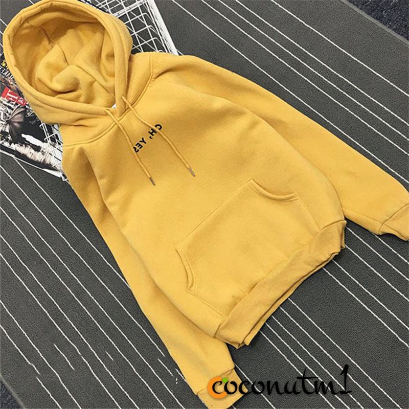 Áo Hoodie In Chữ Oh Yes Thời Trang Thu Đông 2017