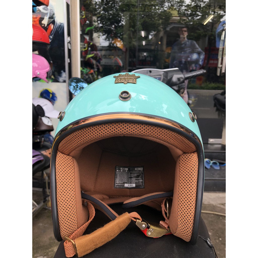 Mũ Bảo Hiểm 3/4 Royal M20c Xanh Mint- Bảo Hành Chính Hãng - Tặng Túi Đeo Vai - Lót Tháo Ráp Vệ Sinh