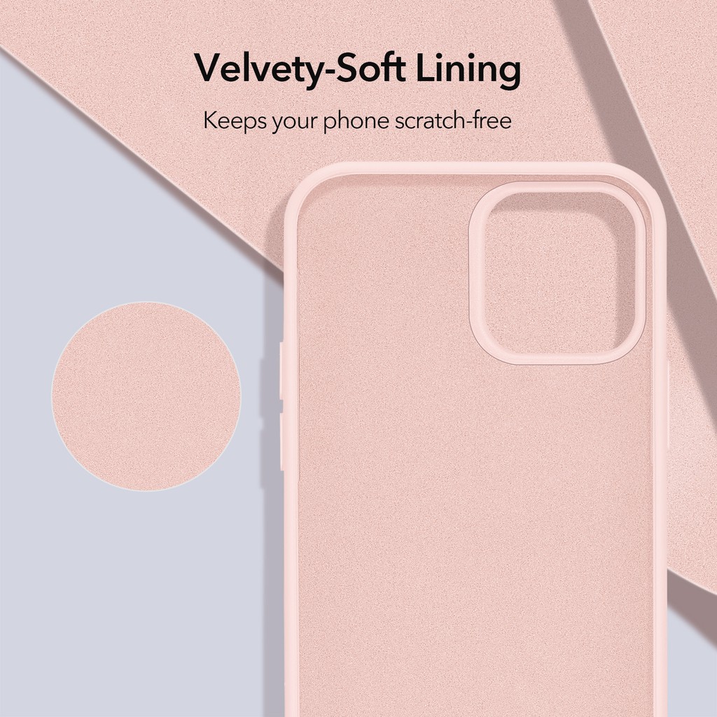 Ốp Điện Thoại ESR Cao Su Silicone Mềm Màu Trơn Cho IPHONE 12