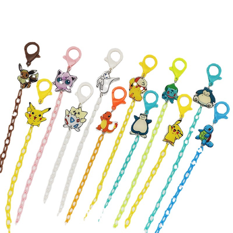 Dây Xích Đeo Mắt Kính Bằng Acrylic Hình Pokemon Pikachu Thời Trang Cho Bé