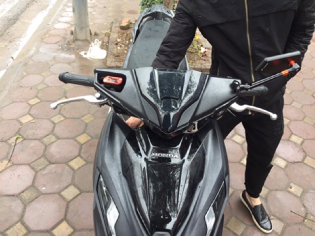 1 gương xéo ziroma đen xe máy