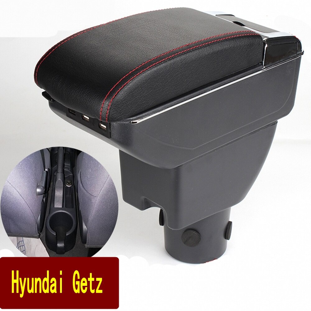 Hộp tỳ tay, đệm tỳ tay lắp cho xe ô tô Hyundai Getz, tích hợp 7 cổng USB, Armrest box for Hyundai Getz