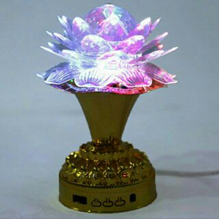 Đèn Led Hoa Sen Xoay 7 Màu ( Xoay 360 Độ )