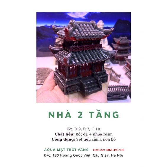 Nhà mini 2 tầng bộ nhà Kelsey 2 - Phụ kiện trang trí tiểu cảnh, bể cá, non bộ, sân vườn