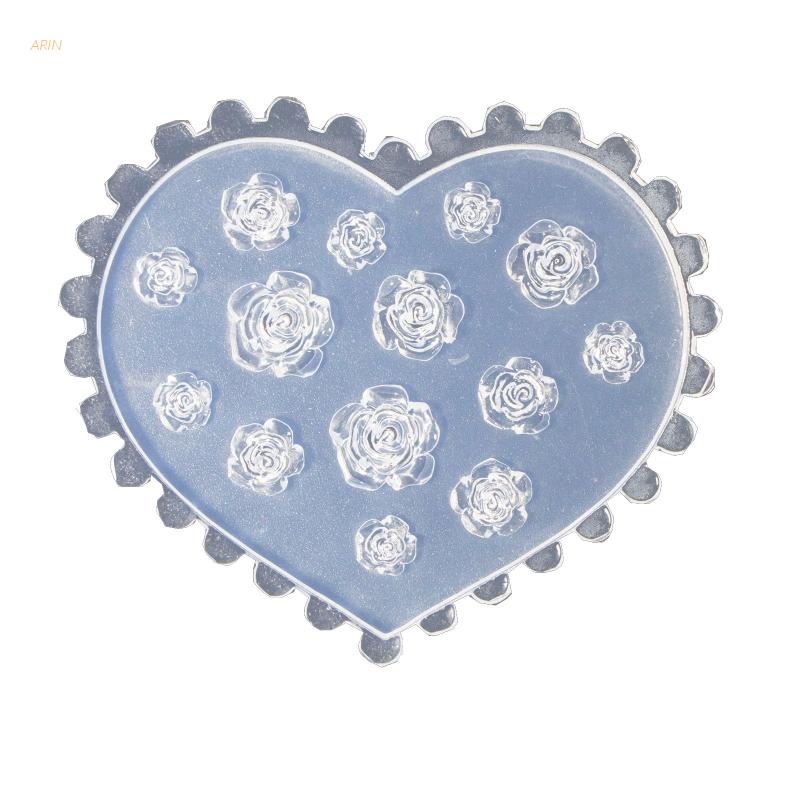 Khuôn Silicone Tạo Hình Hoa Hồng 3D Trang Trí Móng Tay DIY