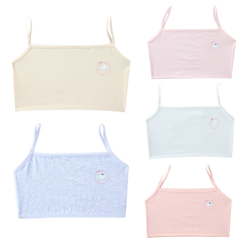 Brroa Áo Ngực Không Gọng Họa Tiết Thỏ Hoạt Hình Dễ Thương Cho Tuổi Teen