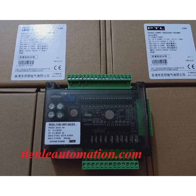 Bộ lập trình PLC FX3U-24MT-6AD2DA