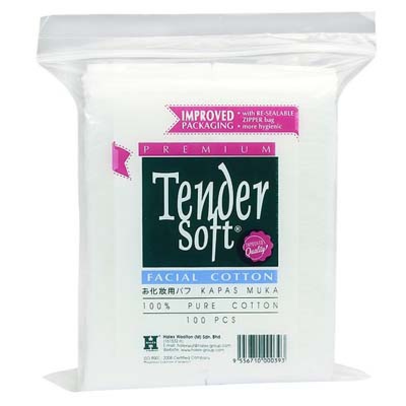 Bông Tẩy Trang Tender Soft (Túi khóa zip 100 Miếng)