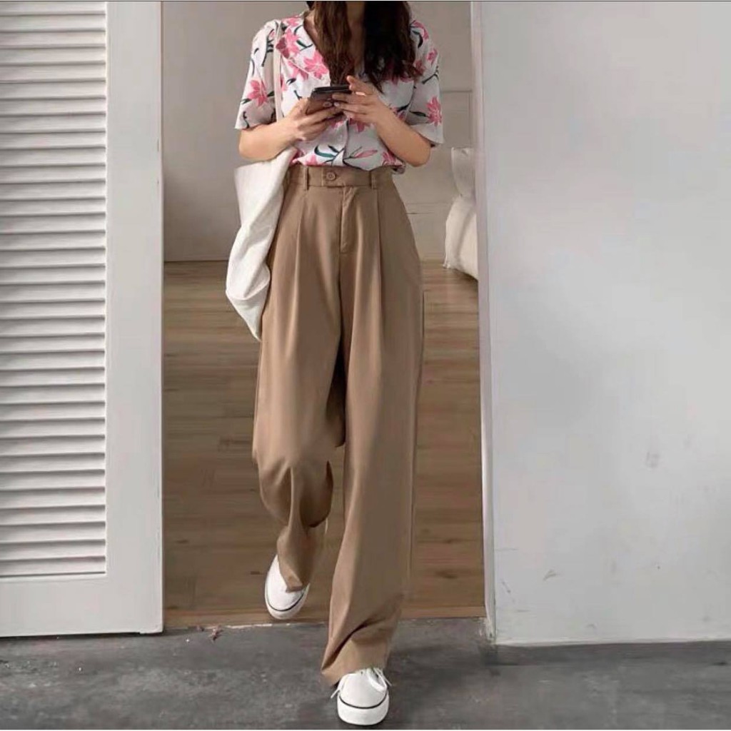 QUẦN CULOTTES SIÊU XINH, quần ống rộng vải đũi dày dặn mặc cực tôn dáng. Quần ống rộng nữ ulzzang | BigBuy360 - bigbuy360.vn