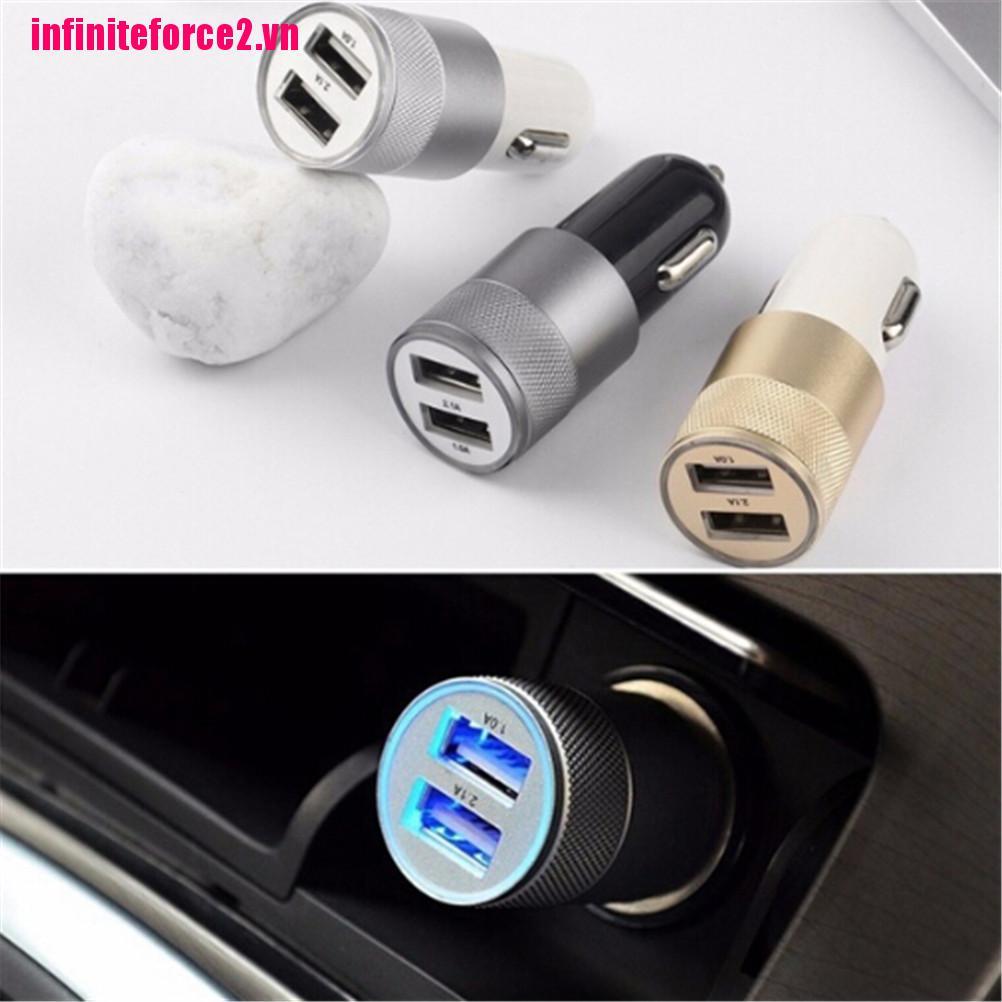 Bộ sạc nhanh xe hơi 2 cổng USB mới phổ biến 3.1A dành cho iPhone 6/ 6S/ 7 iPod/ iPad Samsung