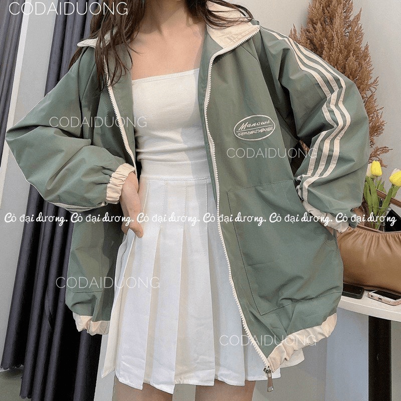 ÁO KHOÁC DÙ NỮ 2 LỚP FORM RỘNG HÀN QUỐC CHO CÁC BẠN TRẺ HOT HIT 2022 HOANG GIA STORE
