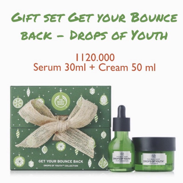 HÈ NÓNG  Bộ sản phẩm The Body Shop Drops of Youth foam rửa mặt, essence, lotion, serum, kem dưỡng HÈ NÓNG