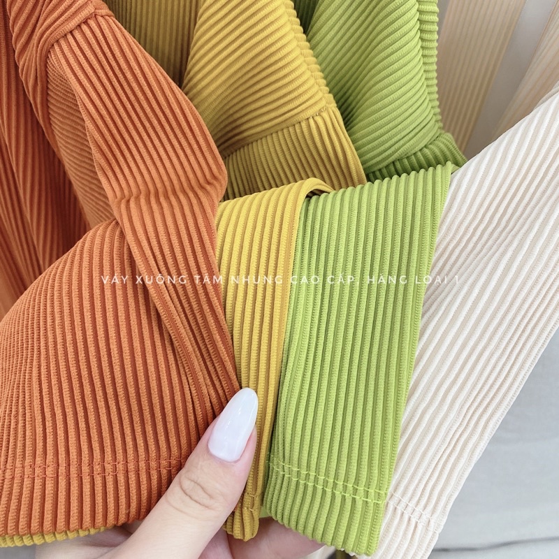 VÁY XUÔNG TĂM NHUNG CAO CẤP HÀNG LOẠI 1