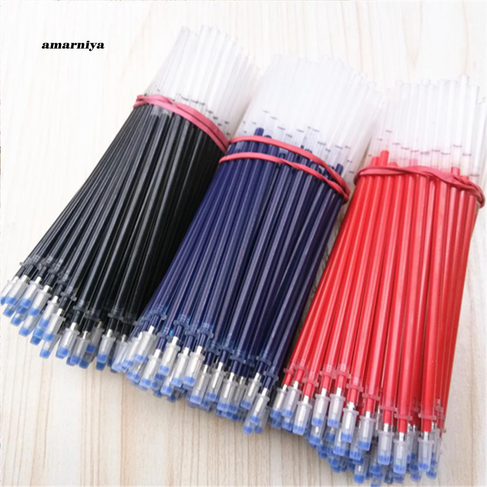 100 ruột bút mực Gel 0.5mm thay thế tiện dụng chất lượng cao