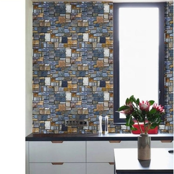 1 mét decal giấy dán tường đá mài khổ 45cm keo sẵn bóc dán