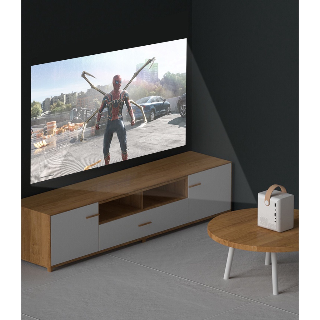 Máy chiếu gia đình -Máy chiếu mini KAW-K550 Full HD 1080p 60 inch Hình ảnh chân thực sắc nét âm thanh sống động